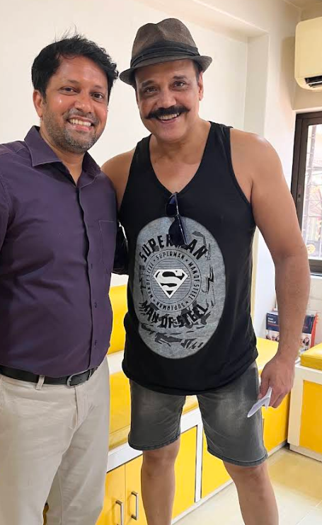 Dr. Apurva with a visitor