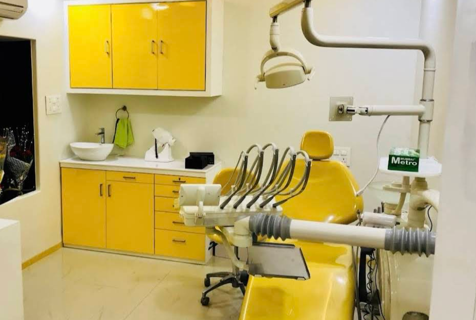 Modern yellow dental operatory