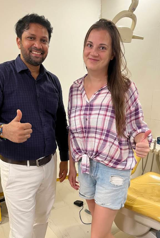Happy patient at the clinic